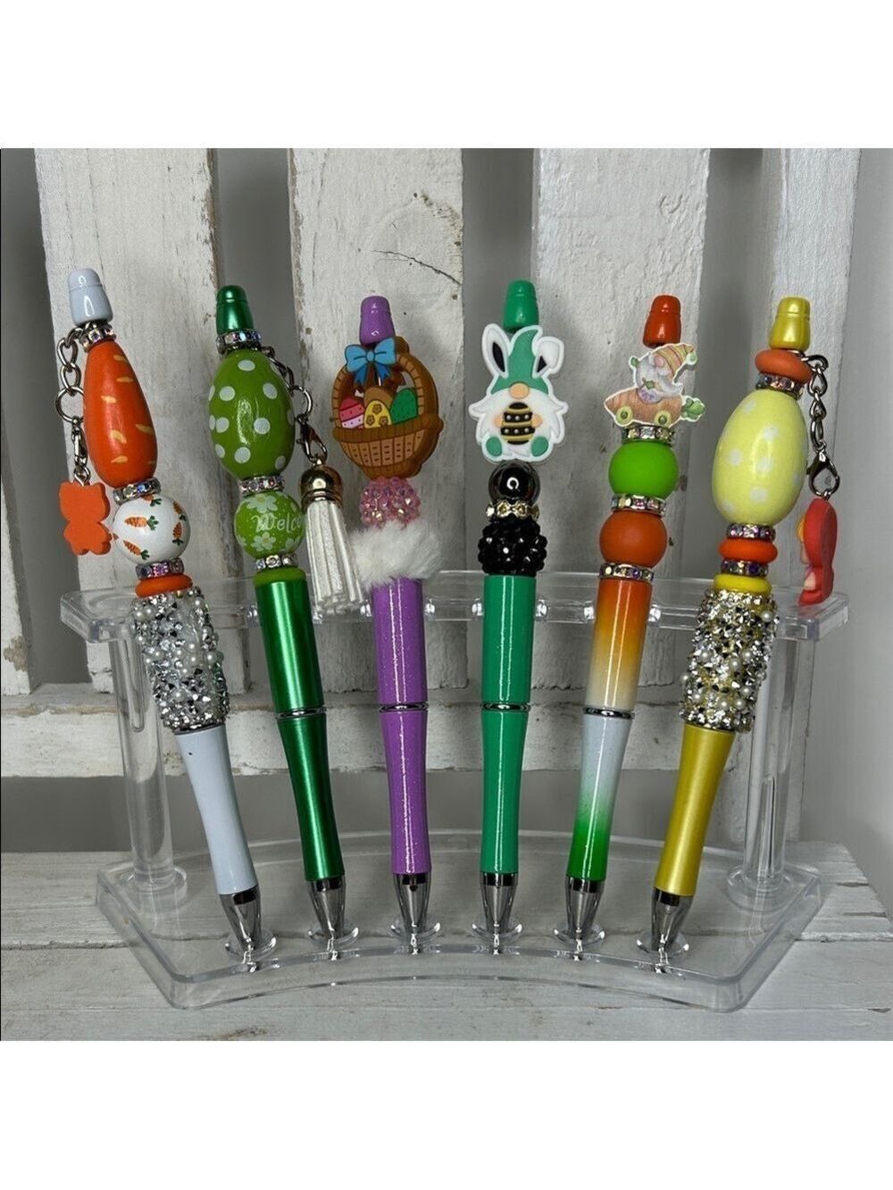 Easter Spring Colorful Charm Pen Set - Picture 2 of 4